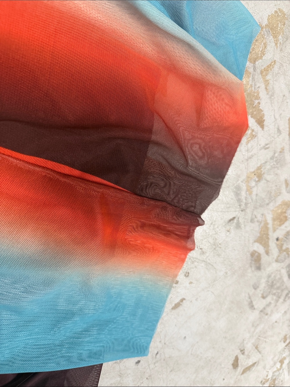 Strapless Ombre Maxi Dress in Orange, Brown & Aqua Size Small Back Zip NWOT - Picture 6 of 6